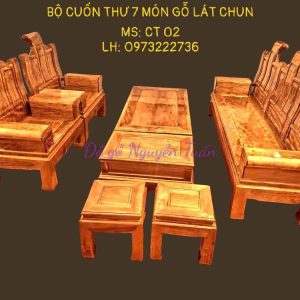 Bộ Cuốn Thư 7 Món MS CT02 – Gỗ Lát Chun