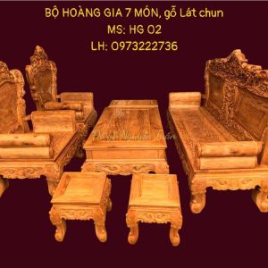 Bộ Hoàng Gia 7 Món - Gỗ Lát Chun